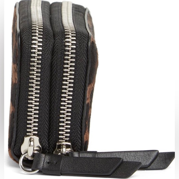 All Saints Kim Genuine Calf Hair/Leather Cardholder (NWT) - Picture 3 of 11